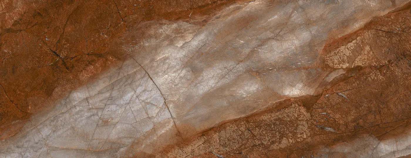 Abstract TRI-D Rust — płyta spieku kwarcowego 160 × 320 cm, wykończenie soft
